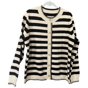 Black and cream cardigan
